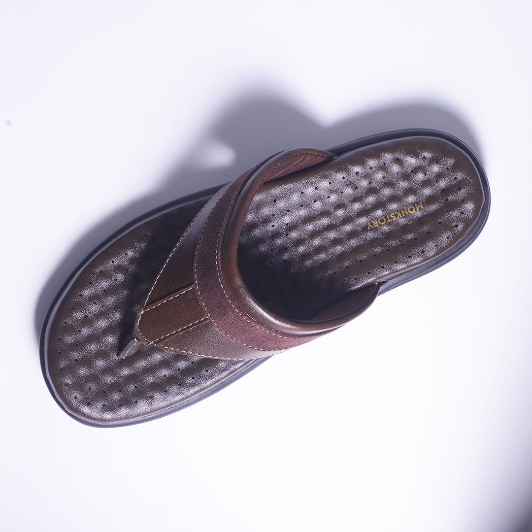 Monkstory Atelier 1975 Comfort Thong Sandals – Chocolate Brown