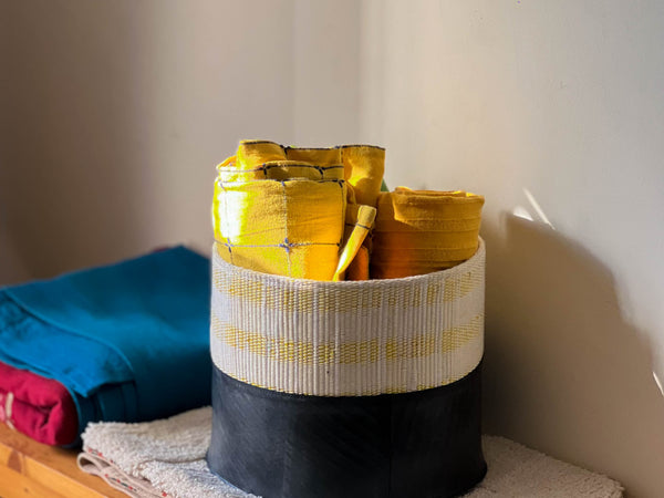 Safar-Upcycled Big Basket Multipurpose Stylish in Look Water Resistant Handmade in India Scrapshala