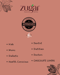 Zugar Vegan Smooth & Silky Dark Chocolate | Organic Cacao, No Refined Sugar | 45g