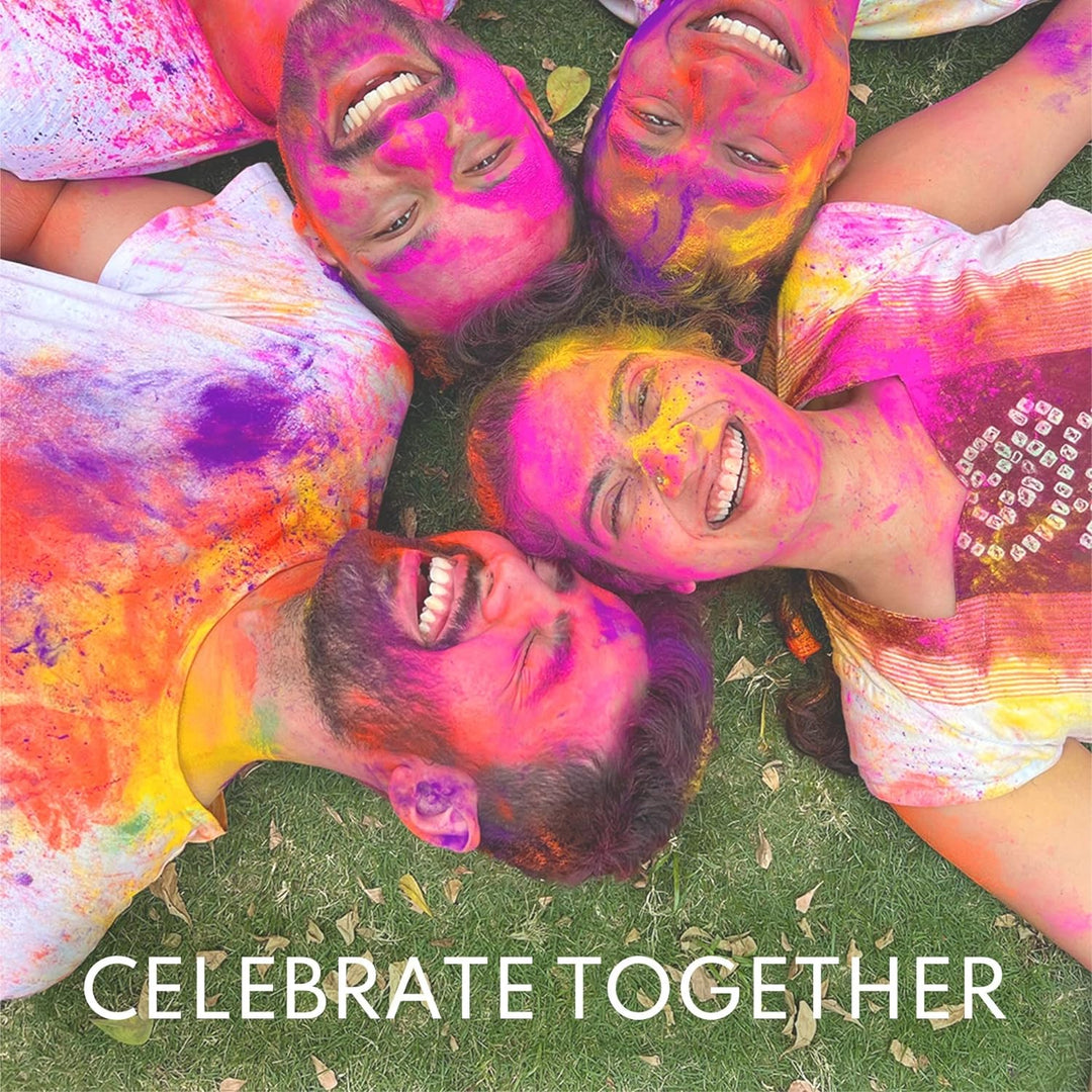 Puremazing by Imvelo Organic Holi Colour - Scented Herbal Gulal Colour with Flower Petals, Washable & Skin Safe Holi Colors Powder, Holi ke Rang - Natural Holi Gulal Pack of 4 (80gm Each, Multi)