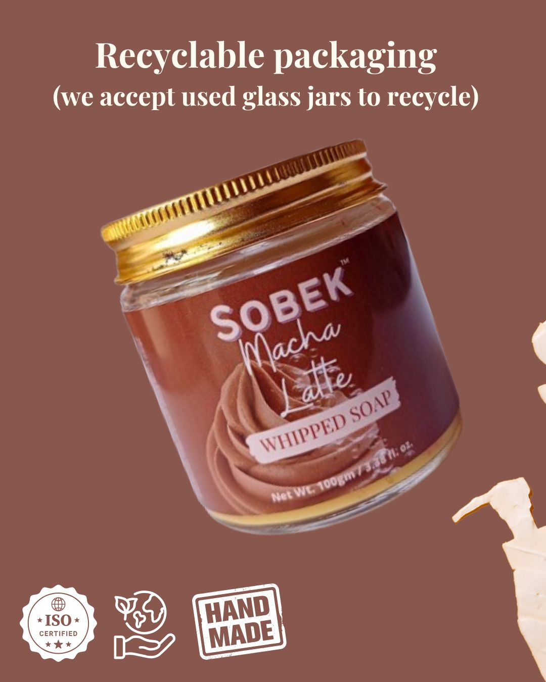 Sobek Naturals Mocha Latte Coffee Whipped Cream Soap and Body Wash 100 gm