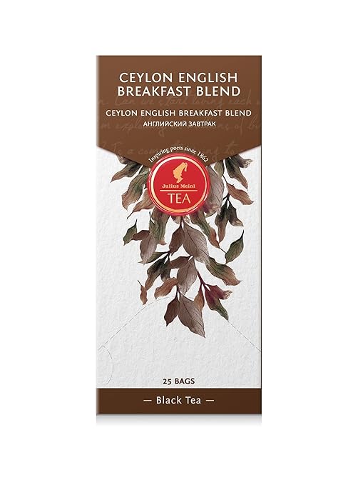 Julius Meinl Ceylon English Breakfast Blend Black Tea - Pack of 25 Tea Bags