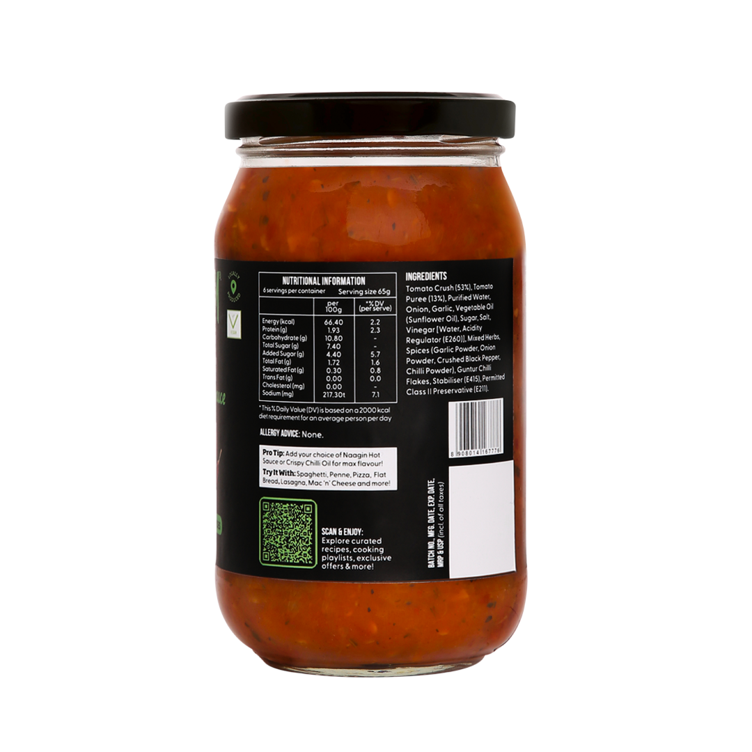 Naagin Pizza & Pasta Sauce - Indo-Italian Sauce, Premium Tomatoes