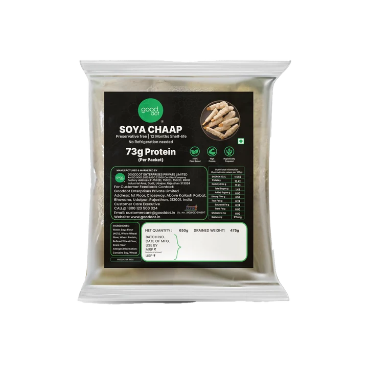 GoodDot Soya Chaap | 650 g Each