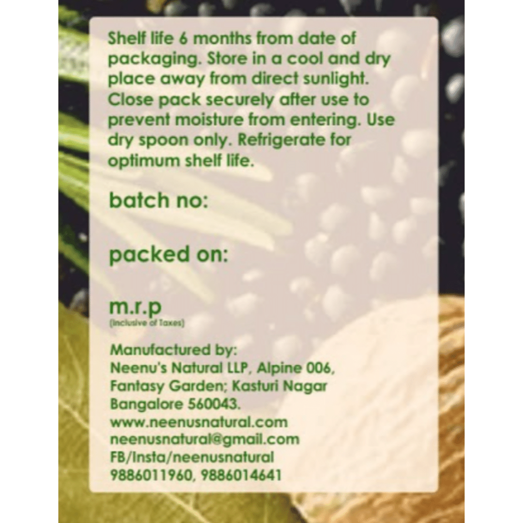 Neenus Natural Chaat Masala - 125 gm