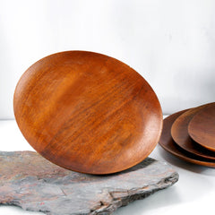 Araana Home Chakr Set of 4 Wooden Plates