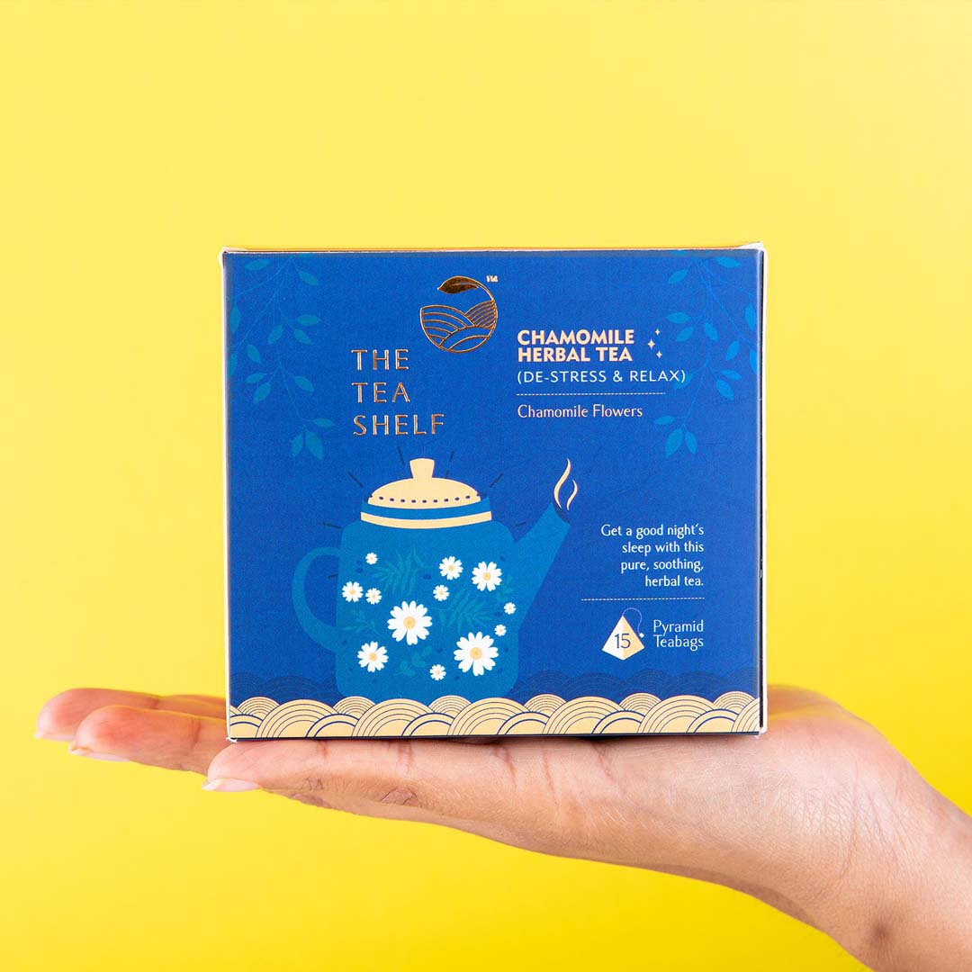 The Tea Shelf Chamomile Herbal Tea - 15 Pyramid Teabag