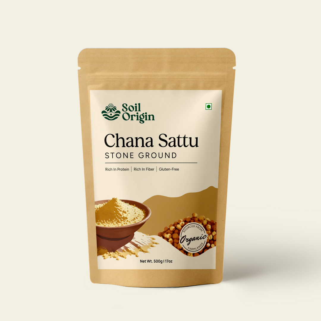Soil Origin Chana Sattu Atta (Stone Ground) - 500 Gm (Pack of 2)