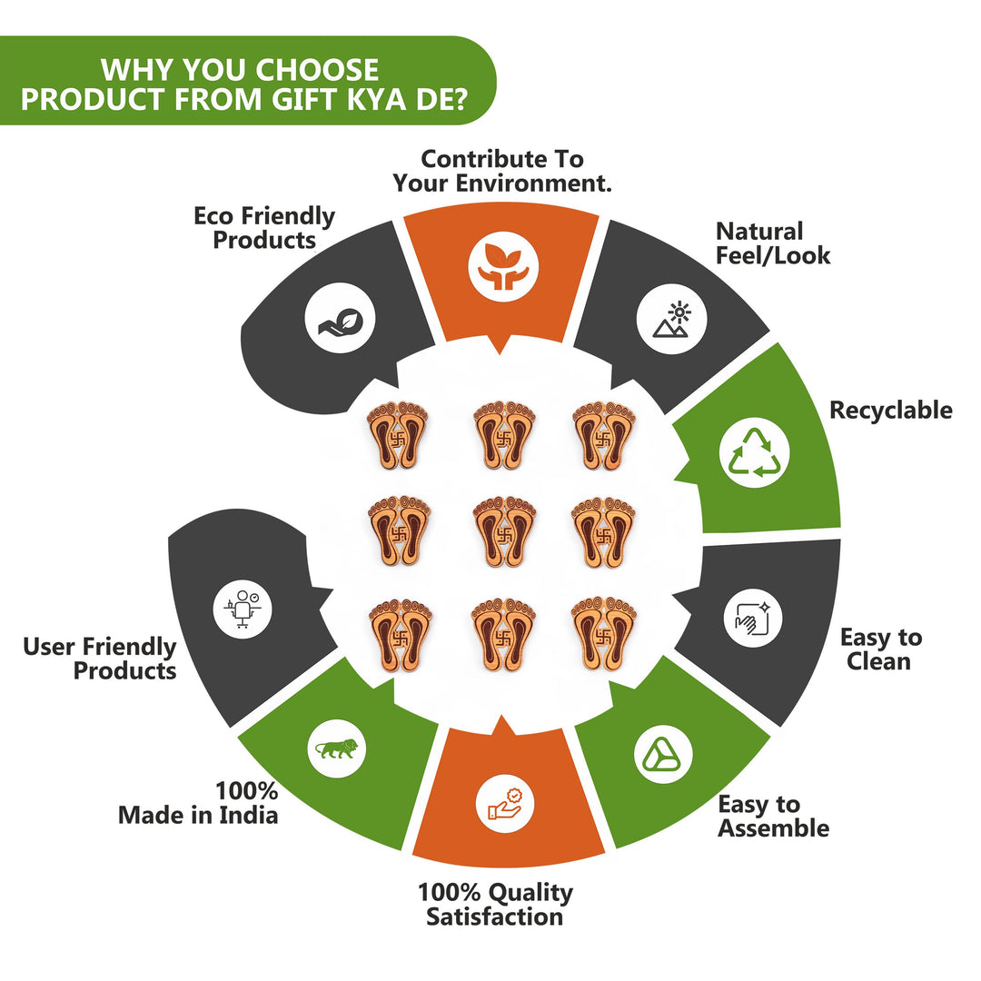 Gift Kya De Devi Charan Paduka (Pack of 9) | Diwali Gifts