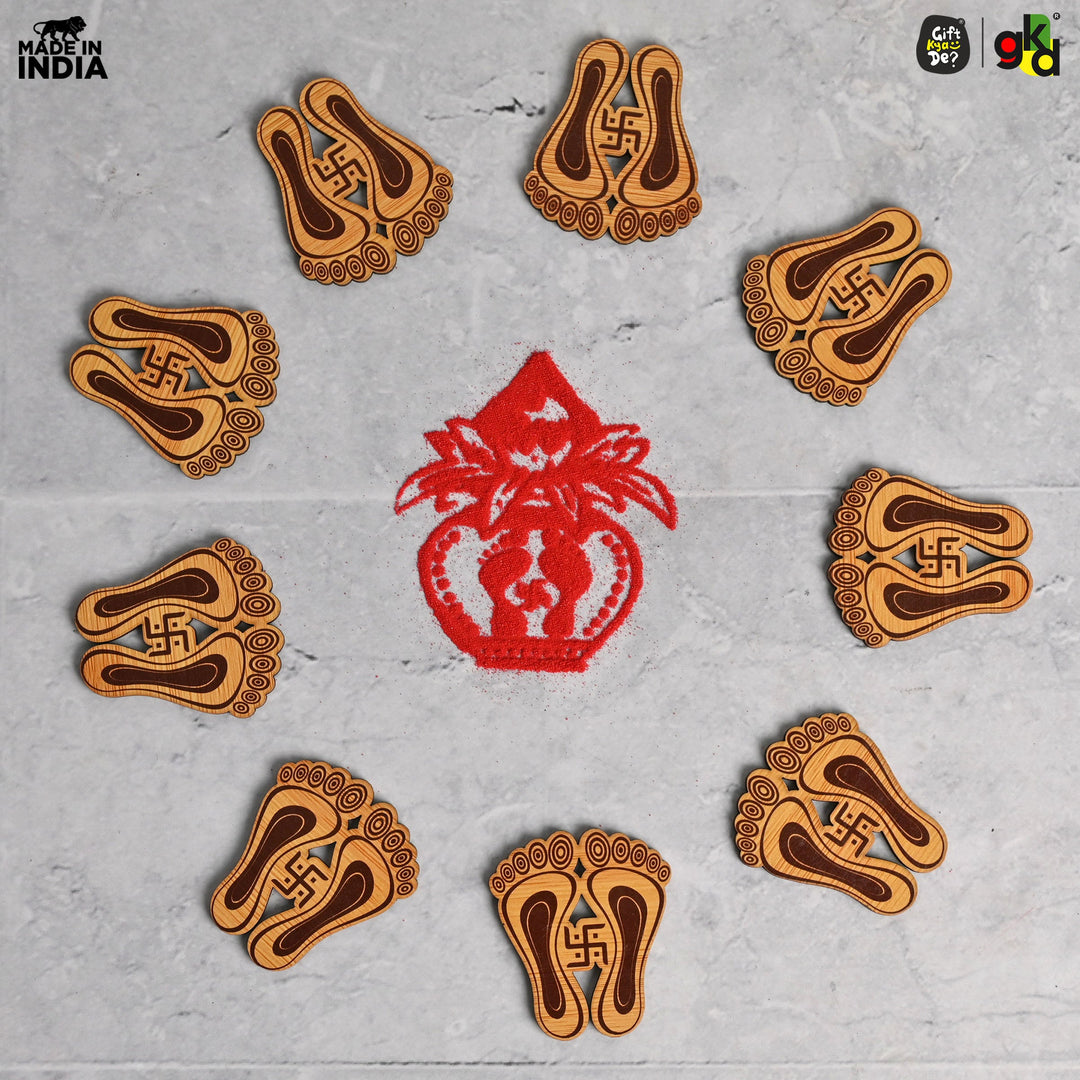 Gift Kya De Devi Charan Paduka (Pack of 9) | Diwali Gifts