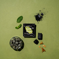 Gud Gum Charcoal Mint Chewing Gum- Pack of 4