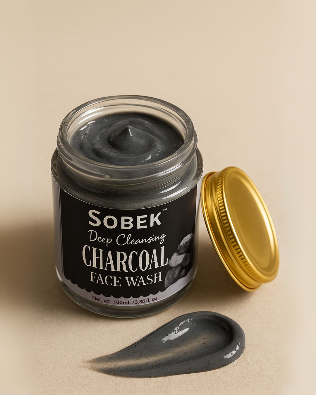 Sobek Naturals Activated Charcoal Deep Cleansing Homemade Facewash- 100 ml
