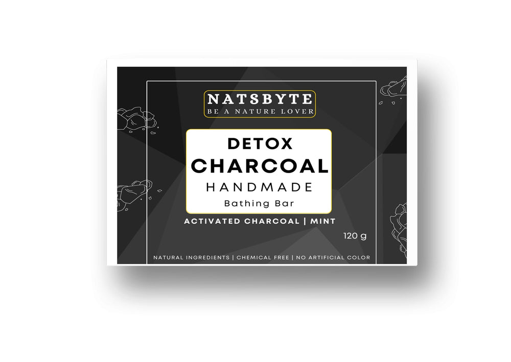 Natsbyte Handmade Charcoal Soap | Activated Charcoal | 120 g