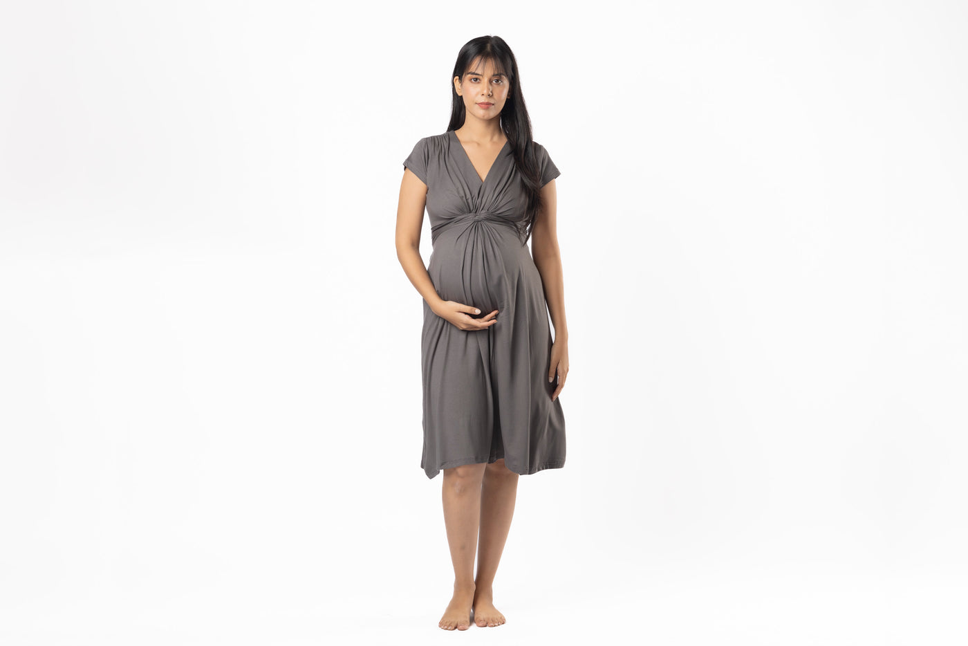 Charcoal Grey Maternity Everyday Dress