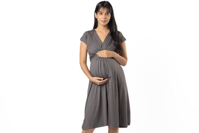 Charcoal Grey Maternity Everyday Dress