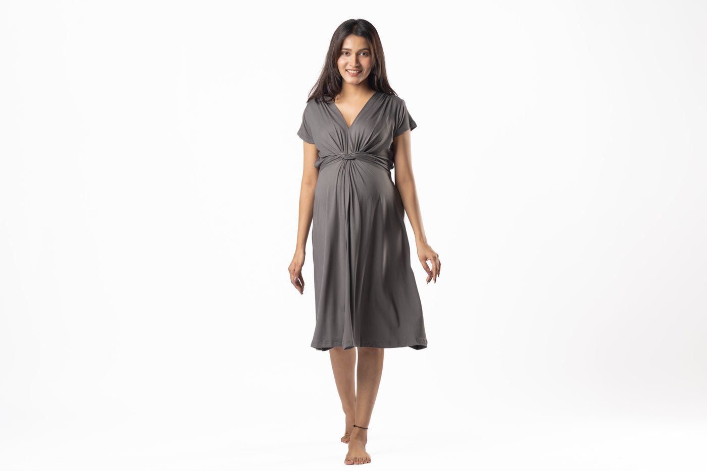 Charcoal Grey Maternity Everyday Dress