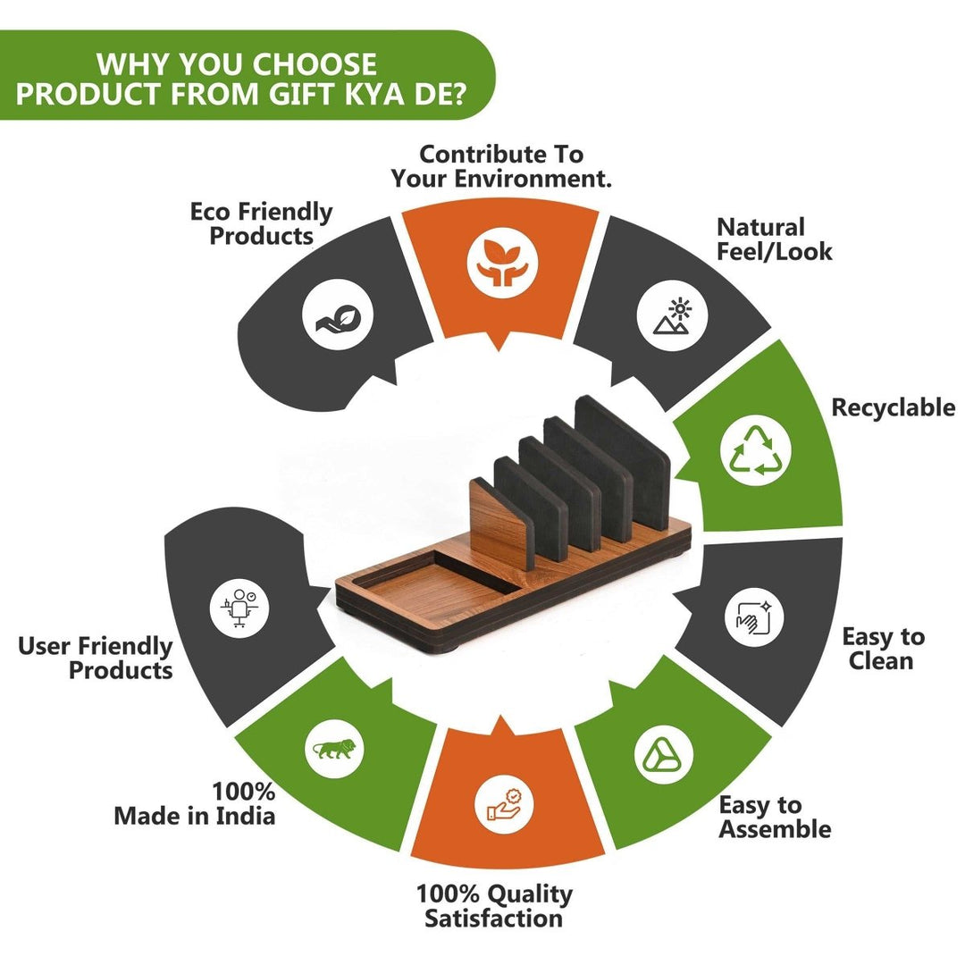 Gift Kya De Multi-Device Charging Stand Organizer for Laptop, Tablet, Mobile And Power Bank | All-In-One Charging Station