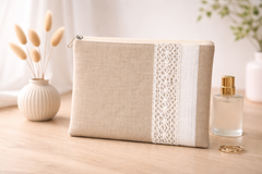 The Label Gaia Cotton Travel Pouch| Handcrafted Eco-Friendly Pouch