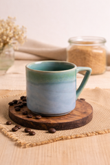 Pravaah Alsaahil Mug | Light Blue | Hand glazed | Microwave Safe