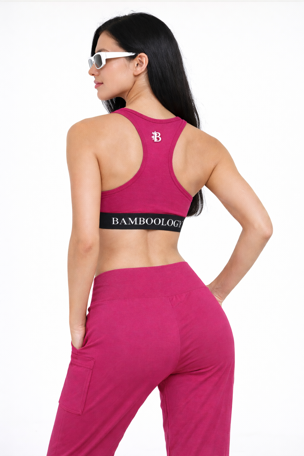 Bamboology Trends Bamboo Fabric Sports Bra for Women | Ultra-Soft, Breathable, Sweat-Wicking Activewear | Fuchsia