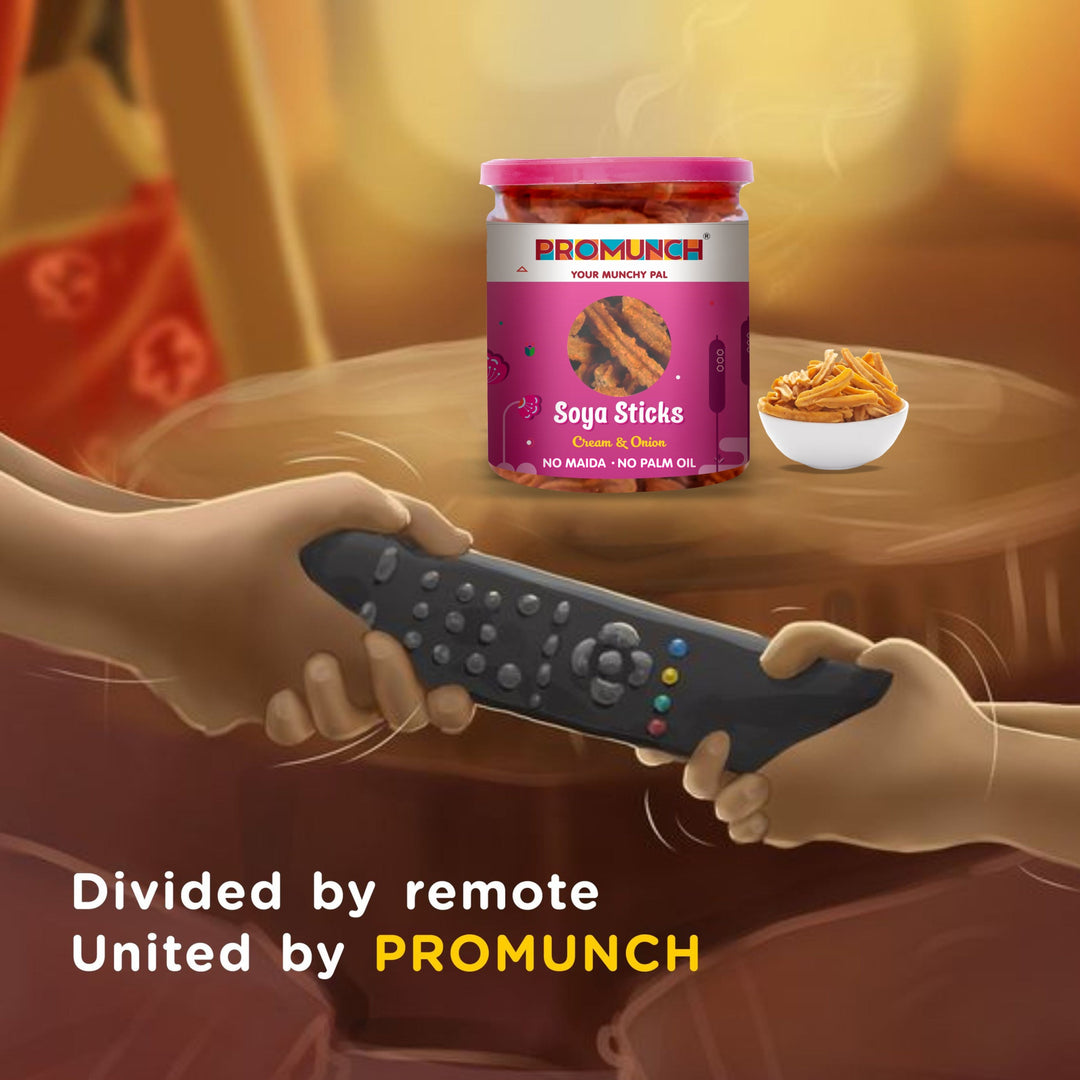 PROMUNCH Soya Sticks - Cream & Onion (100g Each)