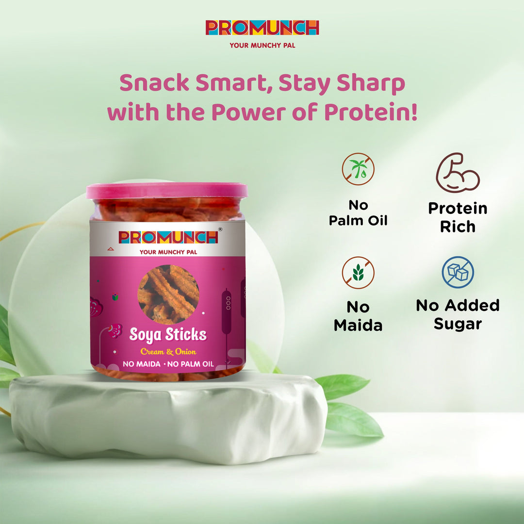Soya Sticks Cream & Onion - A Nutritious Snack Option with a Creamy Flavor