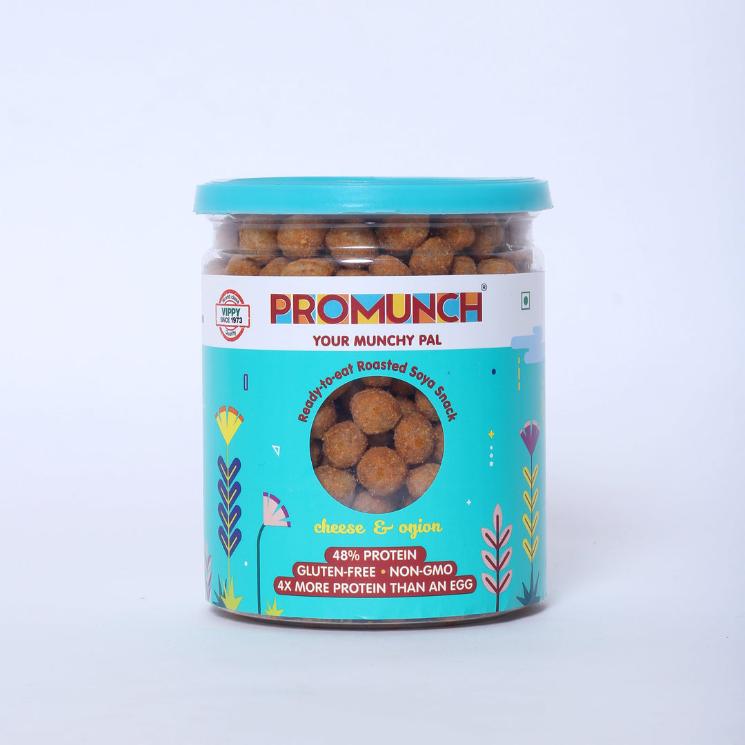 Soya Cheese & Onion Chunks - Protein-Rich, Oil-Free Snack