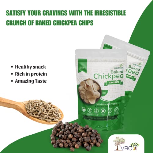 GUILTCHIP Baked Chickpea Chips With Dill And Cumin - 150 gm