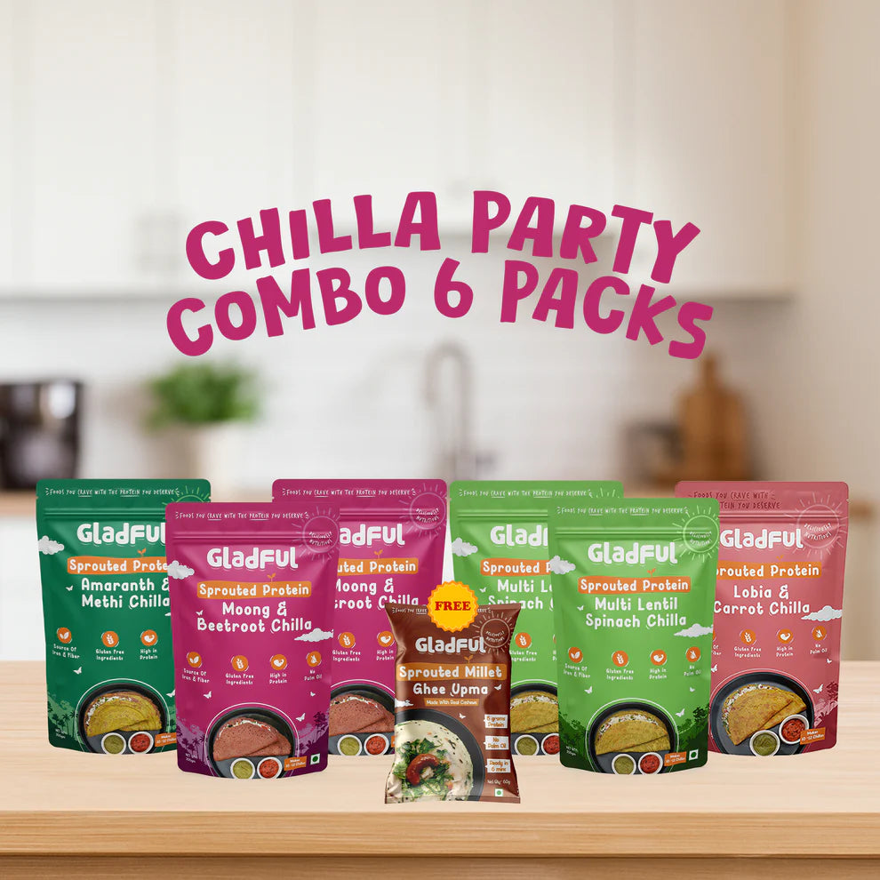 Gladful Chilla Party Combo - 6 Packs | 1200gms