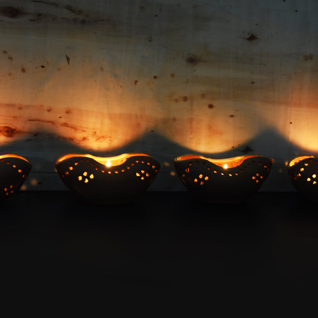 Chirag Candle Holder Set of 4 + 4 tealights FREE - Suspire