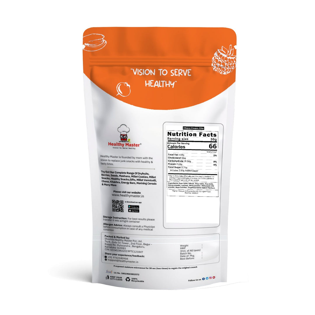 Healthy Master Choco Cream Fills | Crunchy Cereal with Chocolate Filling | Breakfast & Snack Option