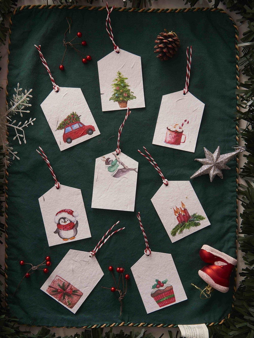 Christmas and New Year Themed Gift Tags (Set of 8)