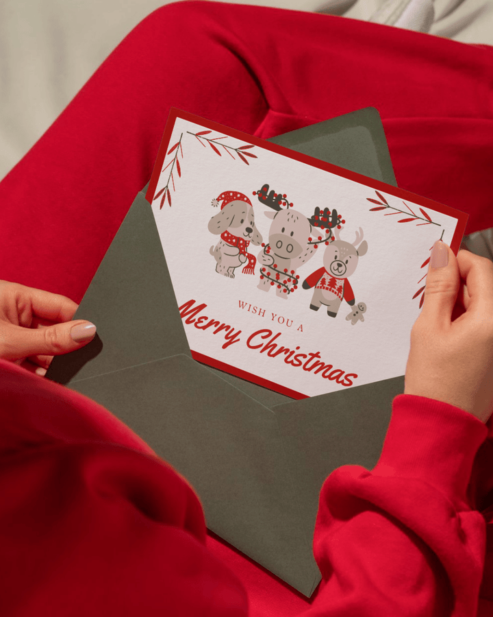 Christmas Note Cards, Limited Edition Custom Hemp Handmade Paper, Eco - Friendly Holiday Cards - Set of 10 without envelopes - Suspire