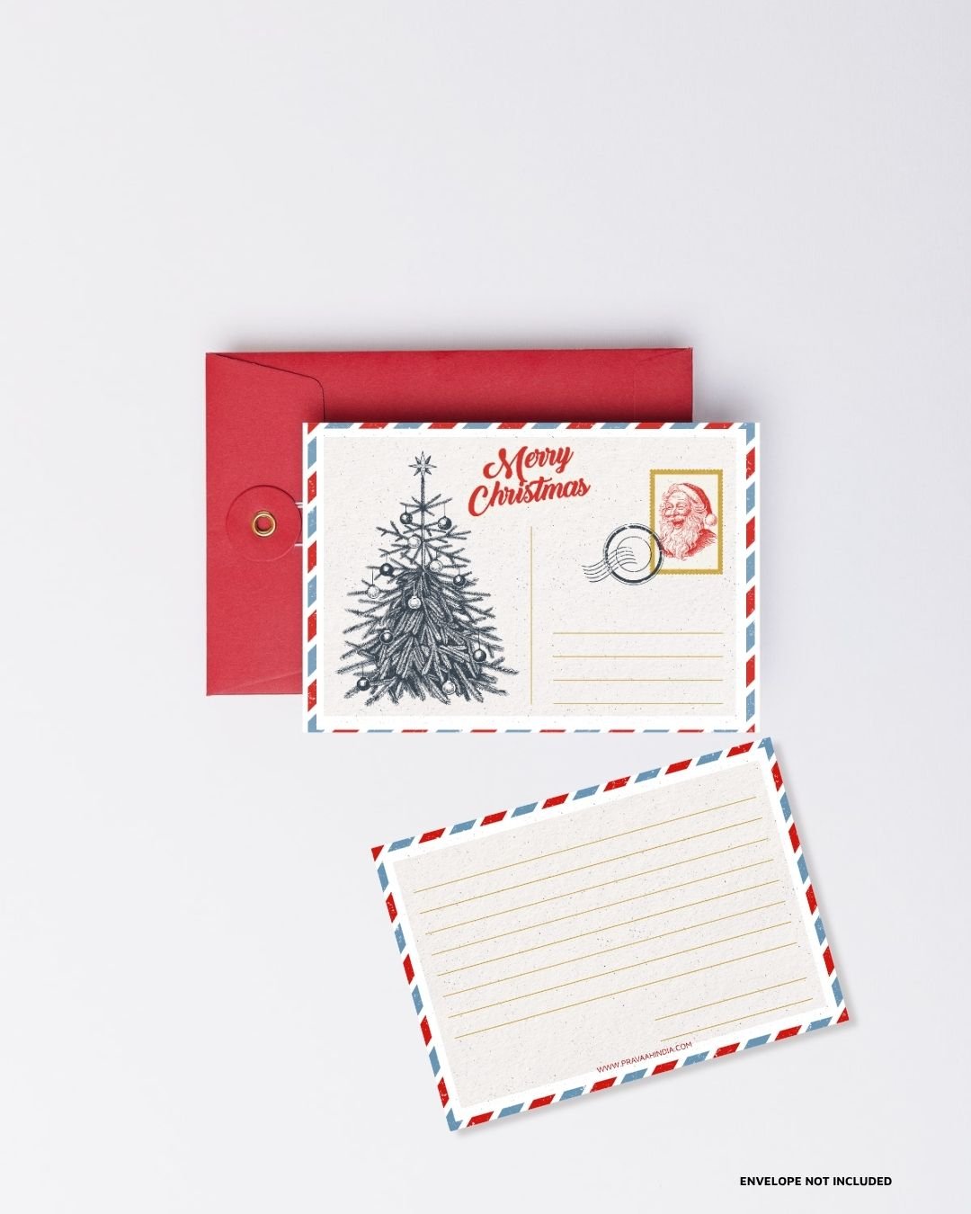 Christmas Note Cards, Limited Edition Custom Hemp Handmade Paper, Eco - Friendly Holiday Cards - Set of 10 without envelopes - Suspire