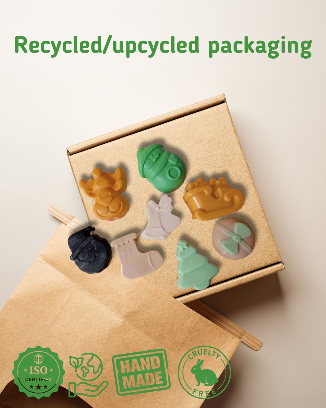 Sobek Naturals Christmas Ornaments Cartoon Shaped Kids Soap- Set