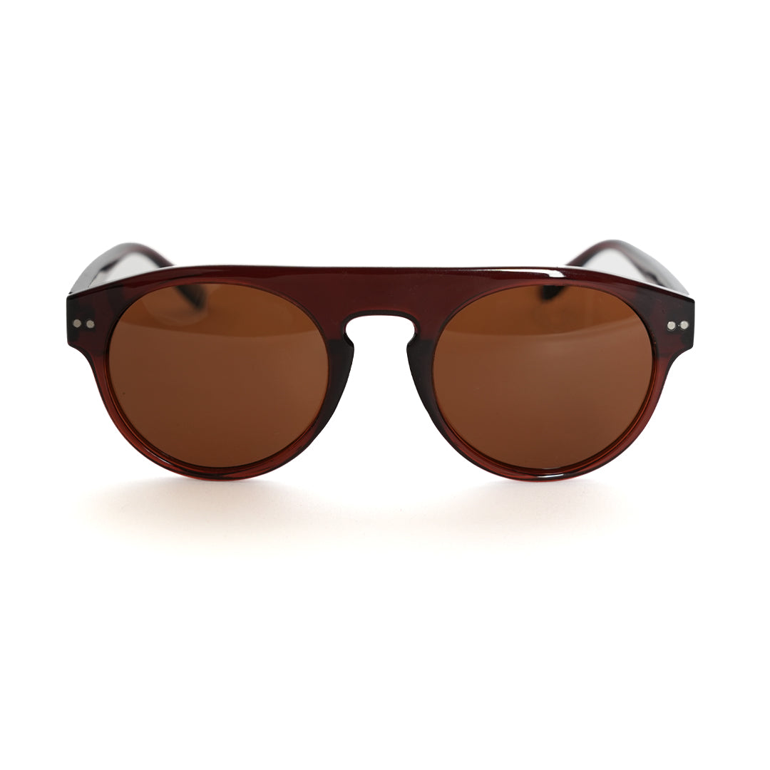 Monkstory Bold Aviator Unisex Sunglasses - Brown