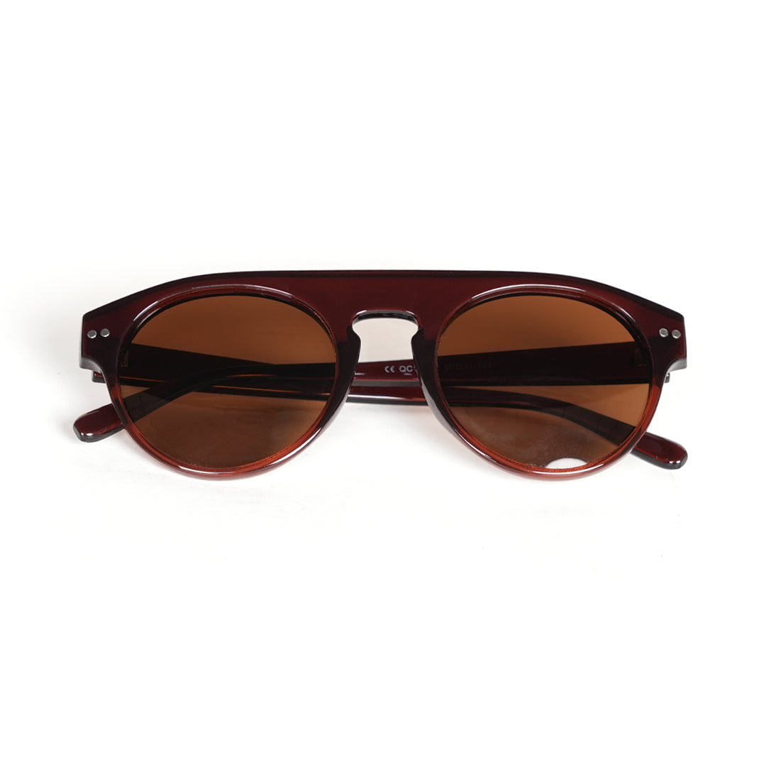 Monkstory Bold Aviator Unisex Sunglasses - Brown