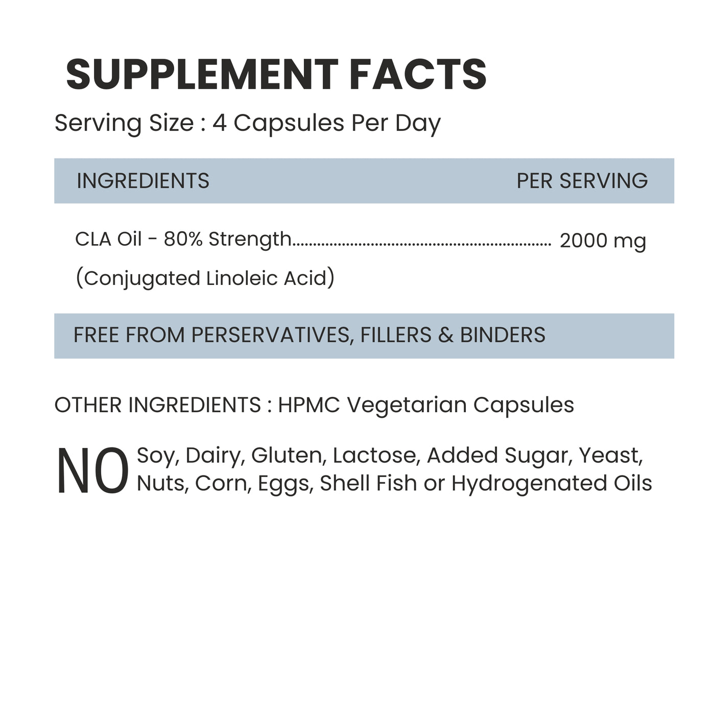 CLA 1600 Vegan with 80% Conjugated Linoleic Acid - 60 Capsules