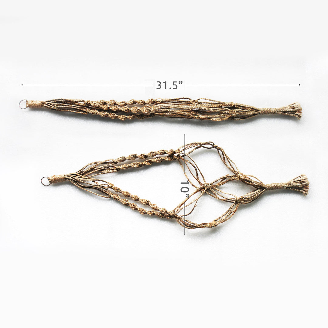 CLASSIC Terracotta Planter with Jute Macrame Hanger Design 2 - Suspire