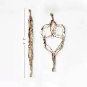 Classic Terracotta Planter with Jute Macrame Hanger Design 3 - Suspire