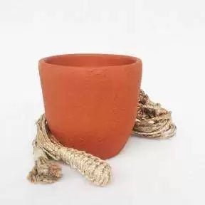 Classic Terracotta Planter with Jute Macrame Hanger Design 3 - Suspire