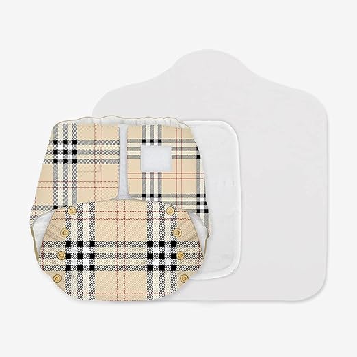 SNUGKINS Newborn Bliss Diapers for Newborn Babies (2.5-7kg) | Washable & Reusable | 1 Cloth Diaper, 1 Wet-Free Organic Cotton Pre-fold & 1 Booster Pad - Pack 1