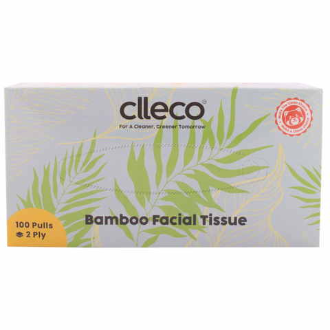 CLLECO Bamboo Facial Tissue 20 x 20 cm; 100 Pulls 2 Ply