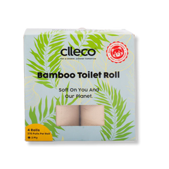 CLLECO Bamboo Toilet Roll - 270 Pulls Per Roll - 4 Rolls - 2 Ply