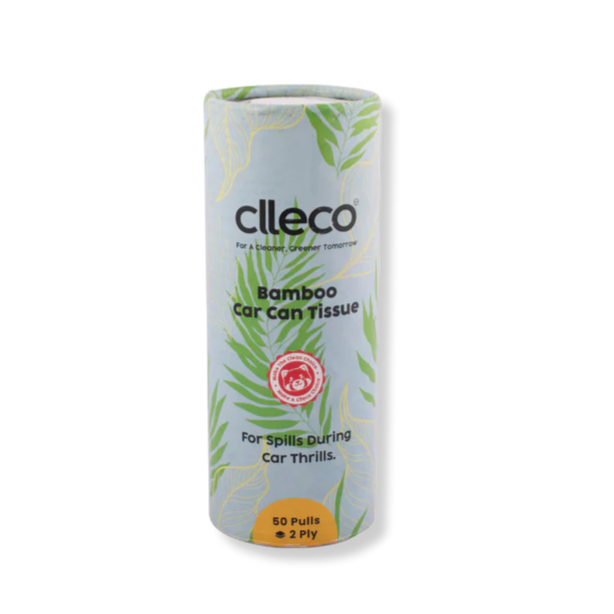 CLLECO Bamboo Car Can Tissue 20 x 15 cm; 50 Pulls 2 Ply