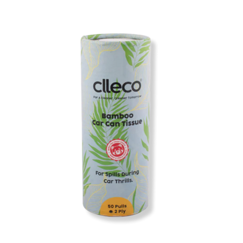 CLLECO Bamboo Car Can Tissue 20 x 15 cm; 50 Pulls 2 Ply