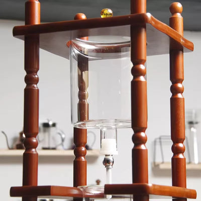 The Bean Co Roasters Cold Brew Coffee Tower – 3L Capacity | Slow Drip Cold Brew Maker Japan-Style | Premium Glass & Wood Design