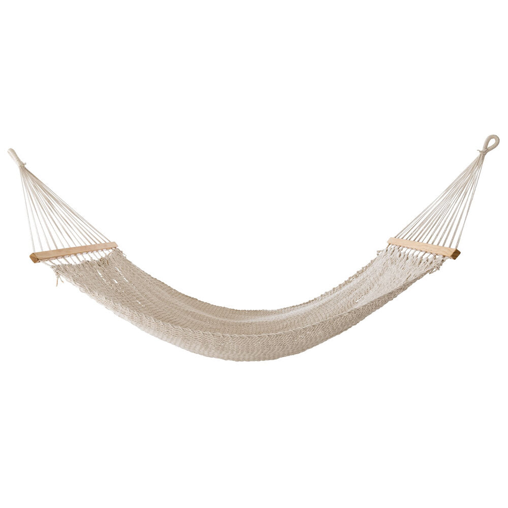 Slack Jack Single Close-Weave Cotton Rope Hammock