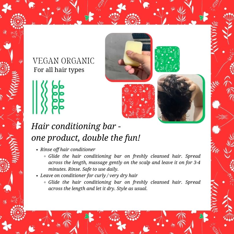 Rustic Art Organic Amla Methi Hair Conditioning Bar 60gm