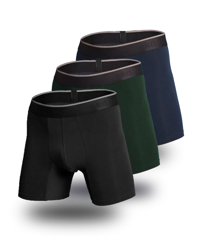Briefly Bamboo Boxer Briefs 3 Pack